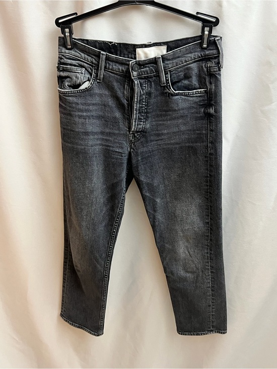MOTHER Denim - MOTHER Superior Black Wash Mid Rise Straight Leg Jeans Size 26